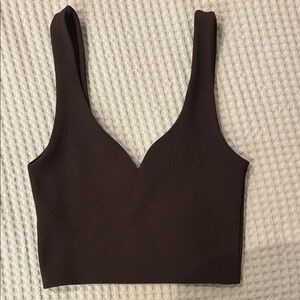 Zara Brown Bustier Crop Tank Top